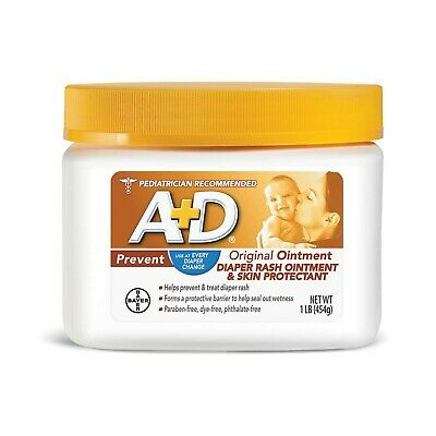 A+d Original Diaper Rash Ointment, Skin Protectant With Lanolin And Petrolatu...